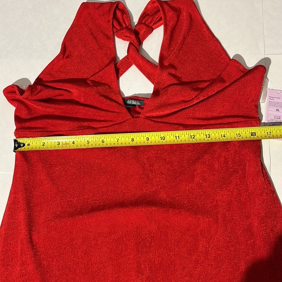 Wild Fable bodycon cocktail dress holiday metallic red sz XL NEW! - Picture 5 of 8